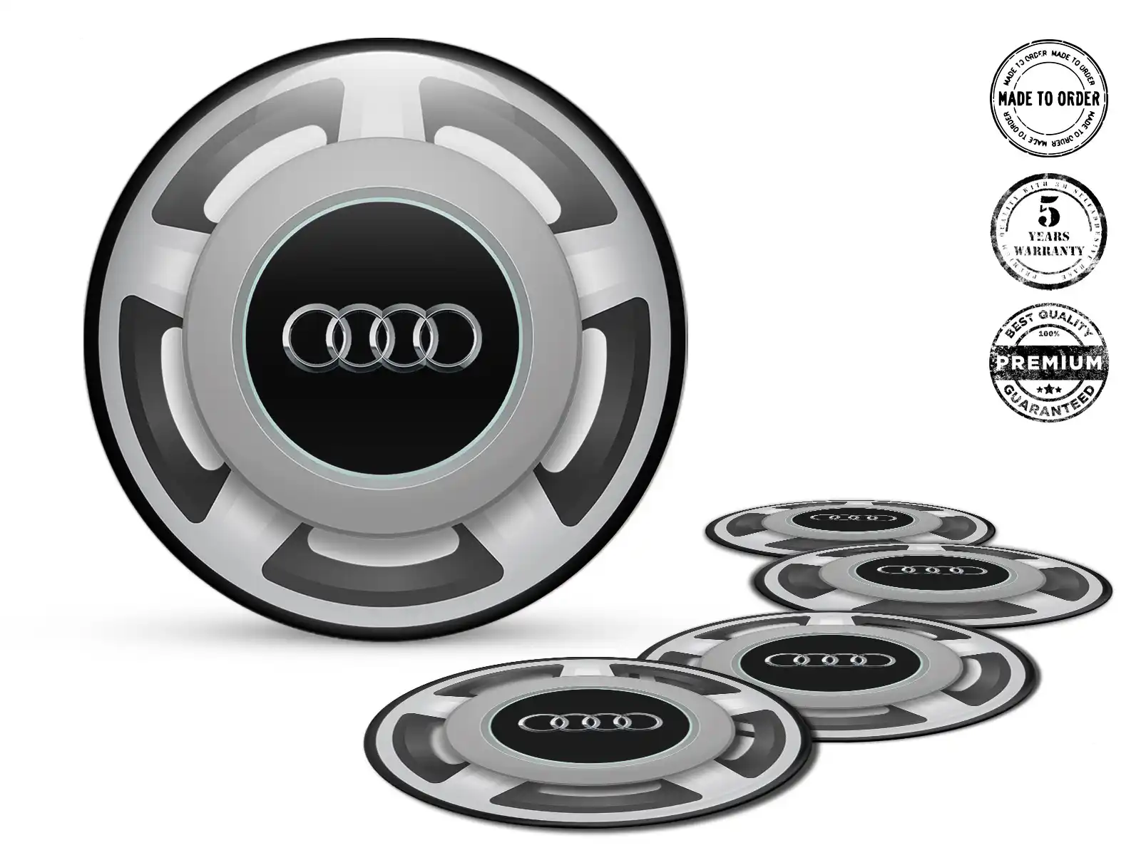 Audi Felgenaufkleber Auto Stilvolles gewölbtes Design